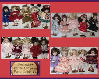 Collection of 20 Cute Little Dolls Created by Wayne Simpson Punta Gorda FL
