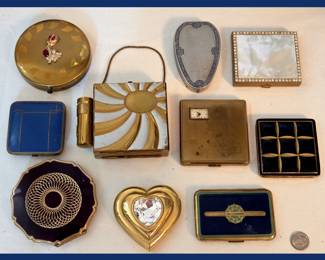 Antique & Vintage Compacts and Vintage Minaudière including Richard Hudnut, Yves Saint Laurent and Lady Iris