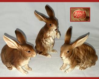 Set of Very Cute Bunnies Lefton Japan