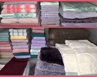 Lots of Towels; there are many Lovely Linens Available