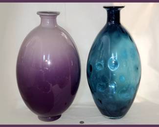 2 Very Large Glass Vases