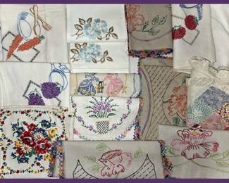 Small Sample of the Large Selection of Vintage Linens