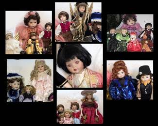 Sample of the Large Doll Collection including Marie Osmond Dolls; Most have the Original Boxes