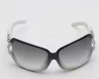 M by Madonna x H&M Shield Style Crystal Embellished Sunglasses in White