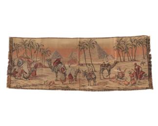 Italian Orientalist Style Egyptian Bedouin Desert Scene Tapestry