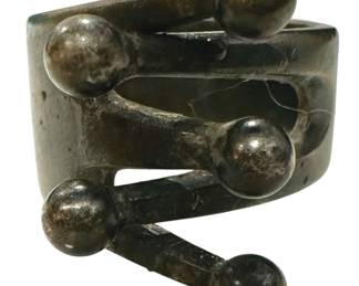 Sterling Silver Ball Wrap Ring 
