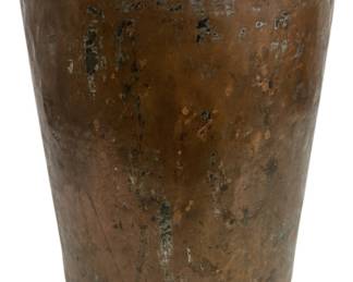 Vintage Patinated Copper Pot 