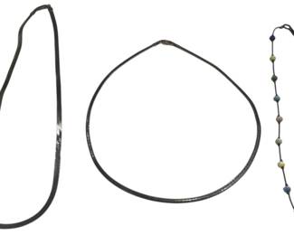 3 Vintage Sterling Silver Necklaces 