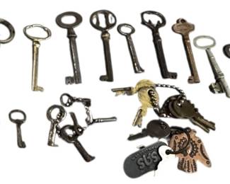 Vintage Brass Key Collection 