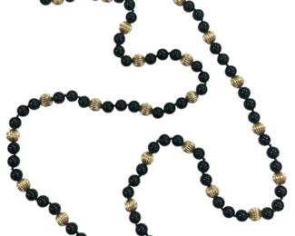 Beaded Necklace with 14K Gold Clasp 