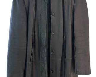 Marks Spencer Black Leather Coat 