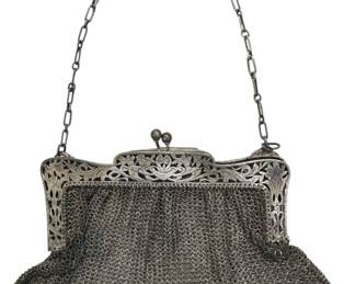 Antique Sterling Silver Mesh Purse 