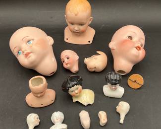 Old Doll Heads & Parts