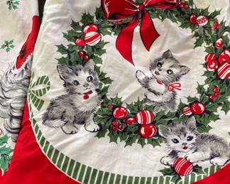 Christmas kittens apron