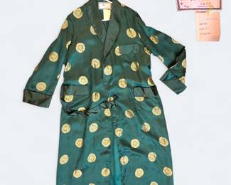 Vintage Chinese Solz Squirrel Satin Robe