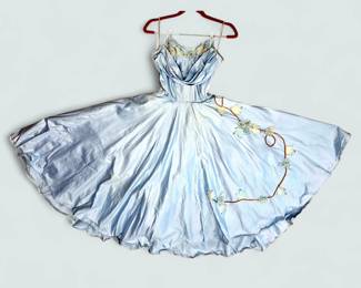 Vintage Womens Ballroom Gown with beautiful Floral Pattern