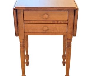 Antique Drop Leaf single Drawer Work/Stand Table