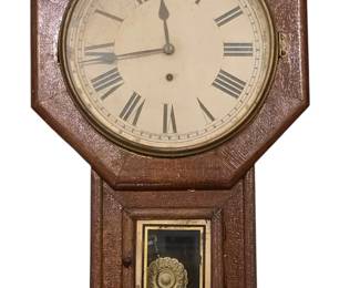 Antique Sessions Clinton Schoolhouse Wall Clock