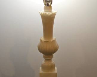 Vintage Carved Alabaster Lamps Qty(2)