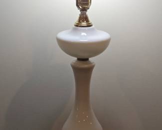 Vintage Milk Glass and Marble Base Lamp