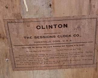 Antique Sessions Clinton Schoolhouse Wall Clock