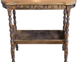 Vintage Table with Book Shelf