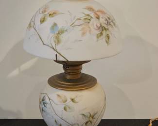 Antique Queen Anne Hurricane Table Lamp Electrified