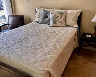 Wooden Headboard, footboard and rails