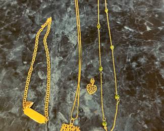 14K Gold Necklaces 