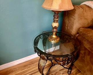 Metal and Glass top End Tsble