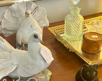 Rosenthal birds in upstairs master bedroom.