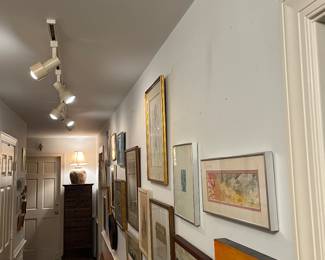 So many paintings of all sizes! 