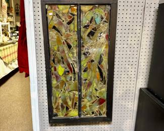 Unusual Vintage Stained Glass Window