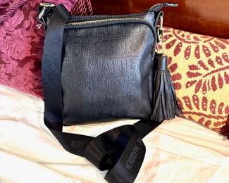 Genuine Leather STEVE MADDEN Crossbody, Double Zippered Purse, with adjustable MADDEN Strap