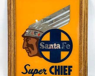 Vintage Santa Fe railroad sign