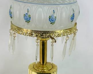 Vintage Brass Hurricane table lamp