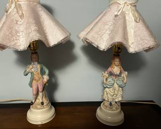 Pair of Capodimonte Style Lamps