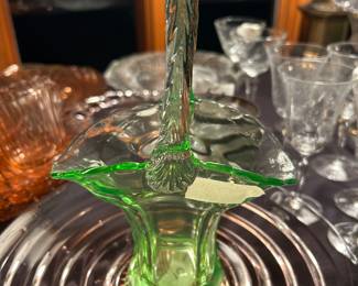 Uranium Glass Basket