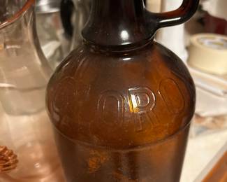 Brown Glass Clorox Bottle