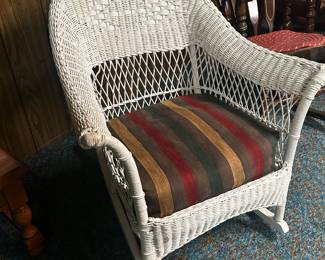 Antique Wicker Rocker 2 of 4 Pieces Available