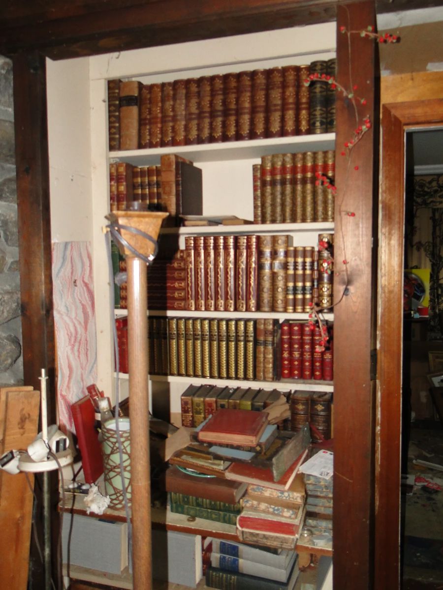 Leather bound antique books and more