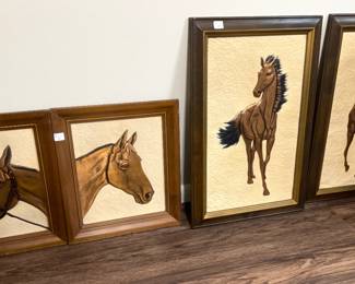 Vintage copper horse pictures