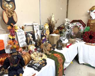 Indoor and outdoor Halloween decor