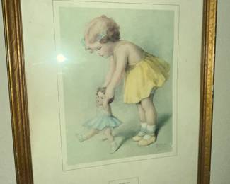 Cute print "THE FIRST STEP" by BESSIE PEASE GUTMANN