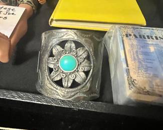 FABULOUS SILVER BRACELET w/ TURQUOISE