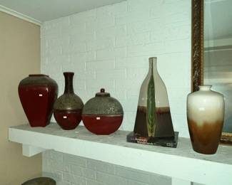 Lots of stylish art pottery