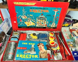 1949 ERECTOR SET w/ METAL CASE - GREAT!