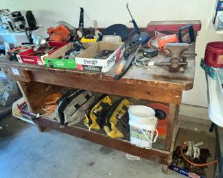 STURDY WOODEN WORK TABLE