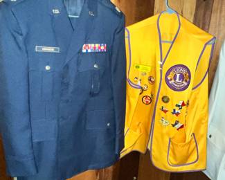 USAF DRESS UNIFORM & LIONS CLUB VEST