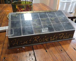 RARE! "HANK ROBERTS FLIES" STORE DISPLAY CASE